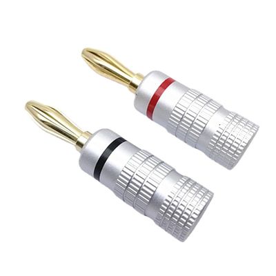 50 Pieces Gold Plated Speaker Banana Audio Connector Speaker Cable 4mm Banana Jack(50 Pieces)