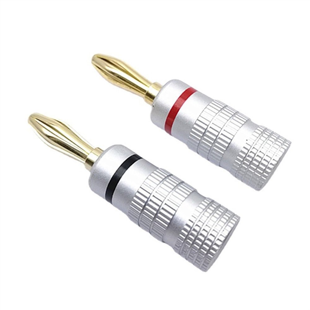 50 Pieces Gold Plated Speaker Banana Audio Connector Speaker Cable 4mm Banana Jack(50 Pieces)