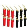 12pcs Banana 4MM Speaker Cable Banana Connector Audio Cable Male Speaker Connector(Elastic Pin) view 1
