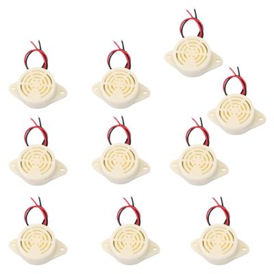 10pcs SFM-27 95DB Alarm High-Decibel 3-24V 12V Electronic Buzzer Beep Alarm Intermittent Continuous Beep(Intermittent Sound)