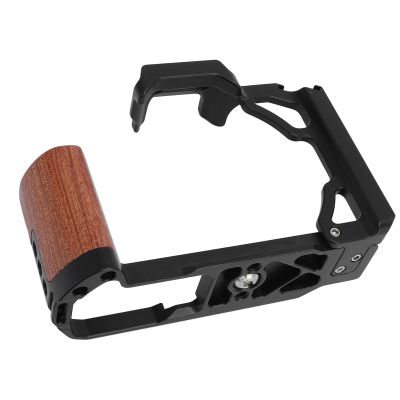 Wood Handle Metal Camera Cage Protective Frame for ZFC Microcamera Half Mount Expansion Shoot Accessory (Akozongq6za81csw-11)