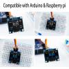 5 Pcs 0.96 Inch OLED I2C IIC Display Module 12864 128x64 Pixel SSD1306 Mini Self-Luminous OLED Screen Board Compatible with Arduino Raspberry Pi, with 10pin Male to Female Cable view 3