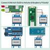 5 Pcs 0.96 Inch OLED I2C IIC Display Module 12864 128x64 Pixel SSD1306 Mini Self-Luminous OLED Screen Board Compatible with Arduino Raspberry Pi, with 10pin Male to Female Cable view 4