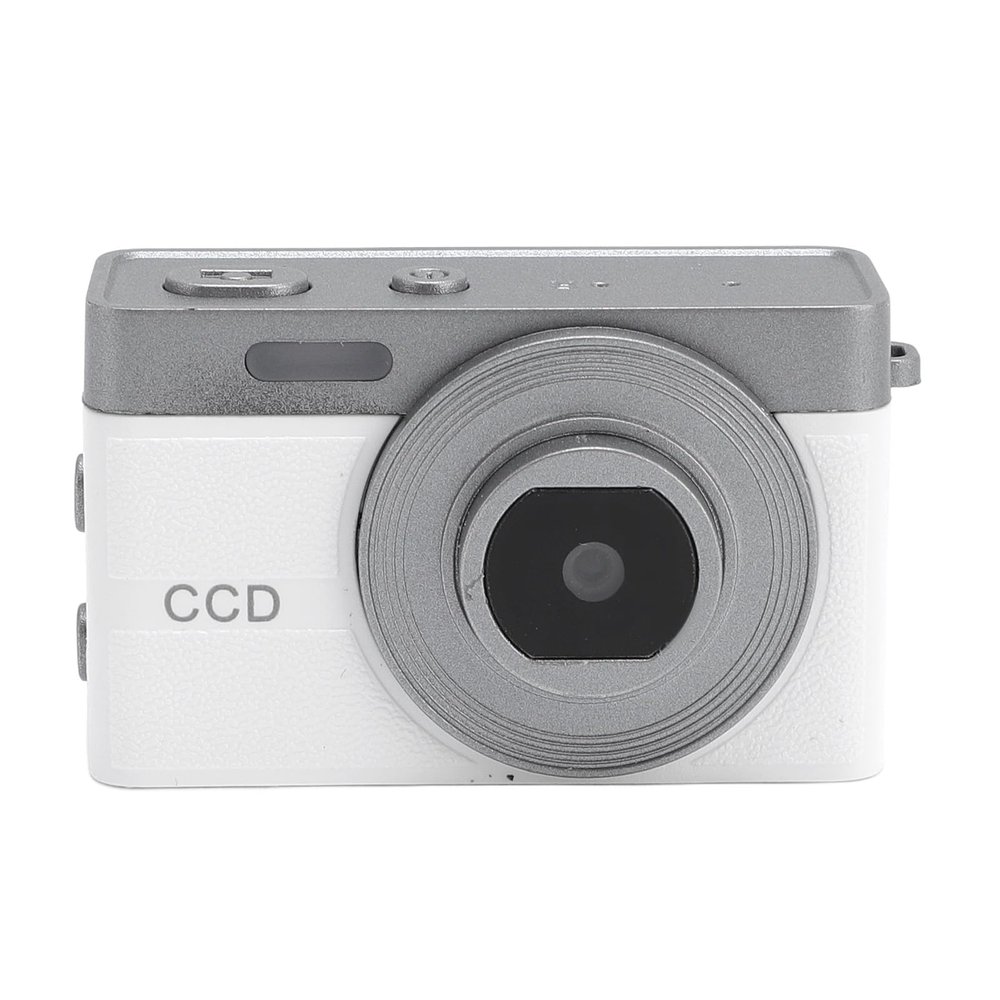 Mini Keychain Camera, 1080P 12MP Digital Camera with 0.96 Inch Screen, Memory Card, USB Charging Cable, 1080P HD Video Compact Camcorder (White) (128GB)
