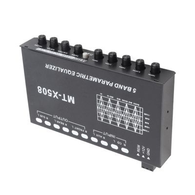 Car Equalizer, Adjustable 5 Bands Car Equalizer Precise Tuning EQ Improve Automotive Audio Experience with Crossover for Optimal Audio Quality