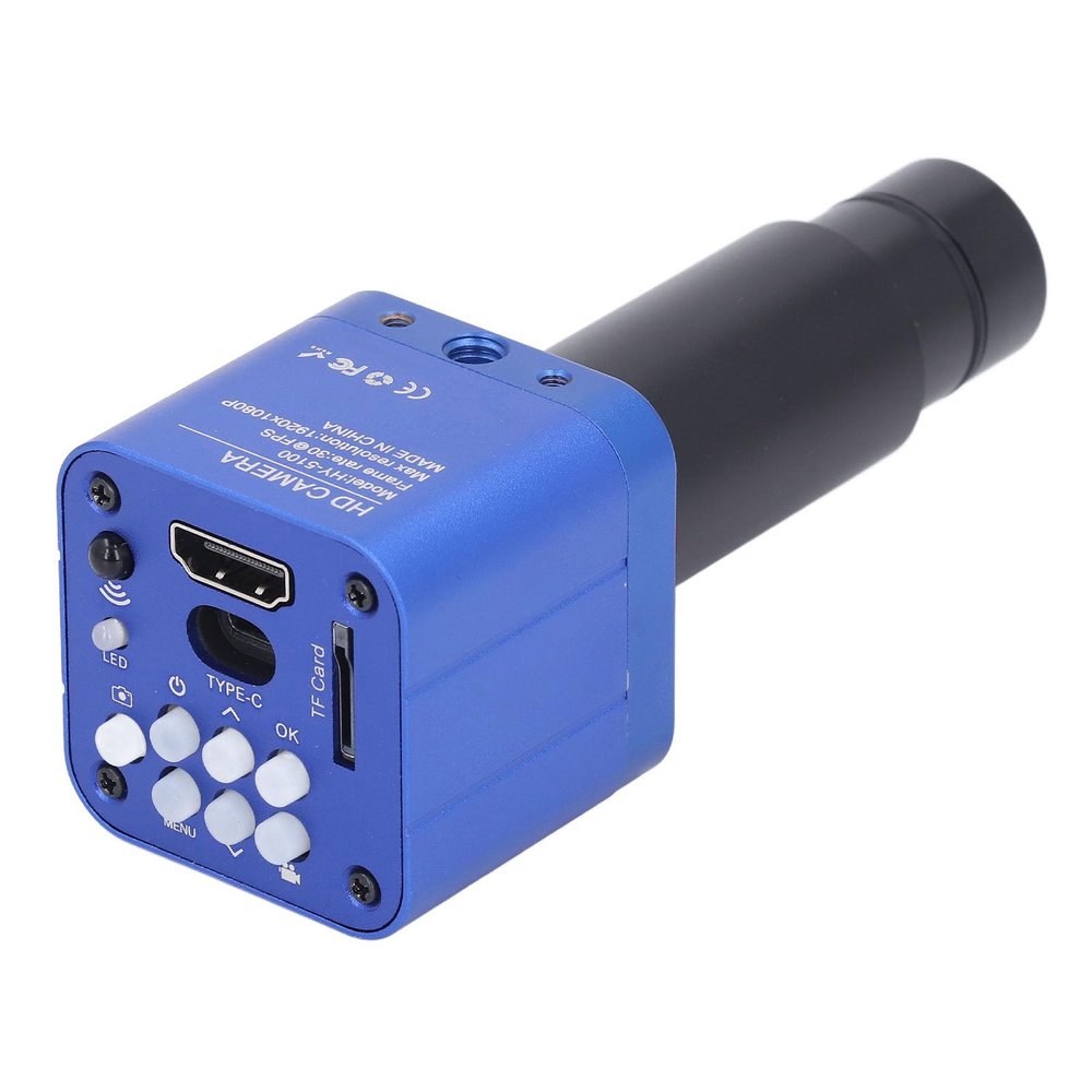 Industrial Microscope Camera, Electronic Eyepiece with 0.5X Adapter, Built in 24MP HD Camera Image Sensor, for Industrial Vision, Visual Inspection (US Plug)