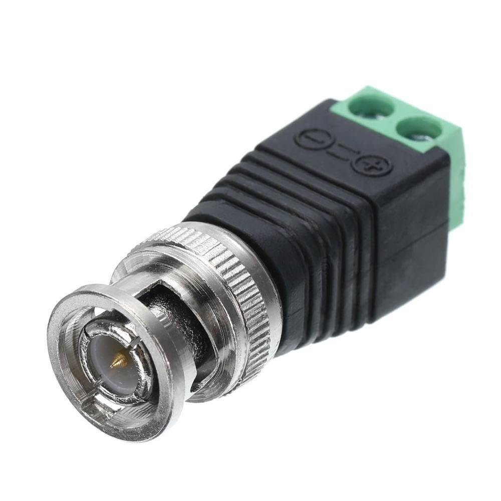 10 PCS BNC Male Cable Connector Terminal Adapter for CCTV Video Balun Camera