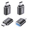 AVMAX USB C to USB A Adapter 4 Pack, USBC Male to USB A 3.0 Female OTG Adapter, Type C Male to Type A Female 3.0 OTG Adapter for Apple iPhone 16 15, Flash Thumb Drive,Mac,iPad,Samsung Galaxy view 1