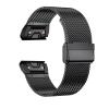 BRART 1.0 Mesh Stainless Steel Band for Garmin Smart Watch Replacement Strap 20mm 22mm 26mm Metal Wristband Bracelet Belt Accessories Watchbands(Black,20mm) view 1