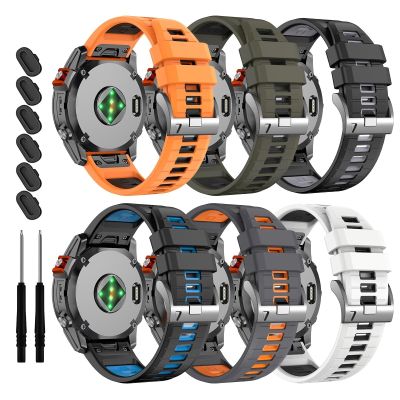 BCMCBV 22mm For Garmin Fenix 7/7 Pro/6/6 Pro/5/5 Plus Watch Band,Soft Quickfit Silicone Straps For Forerunner 965 955/Approach S70 47mm/Instinct 2/quatix 7 Smartwatch(6Pack1)