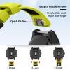 ORKDFJ 26mm Watch Band for Garmin Fenix 7X Pro/Fenix 7X/Fenix 6X Pro/Fenix 6X/Fenix 5X/Fenix 3, Silicone QuickFit 26mm Replacement for Garmin Descent Mk3i 51mm/Epix Pro 51mm/TACTIX 7(Lime Black) view 2