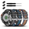 BCMCBV 22mm For Garmin Fenix 7/7 Pro/6/6 Pro/5/5 Plus Watch Band,Soft Quickfit Silicone Straps For Forerunner 965 955/Approach S70 47mm/Instinct 2/quatix 7 Smartwatch(3pack1) view 1