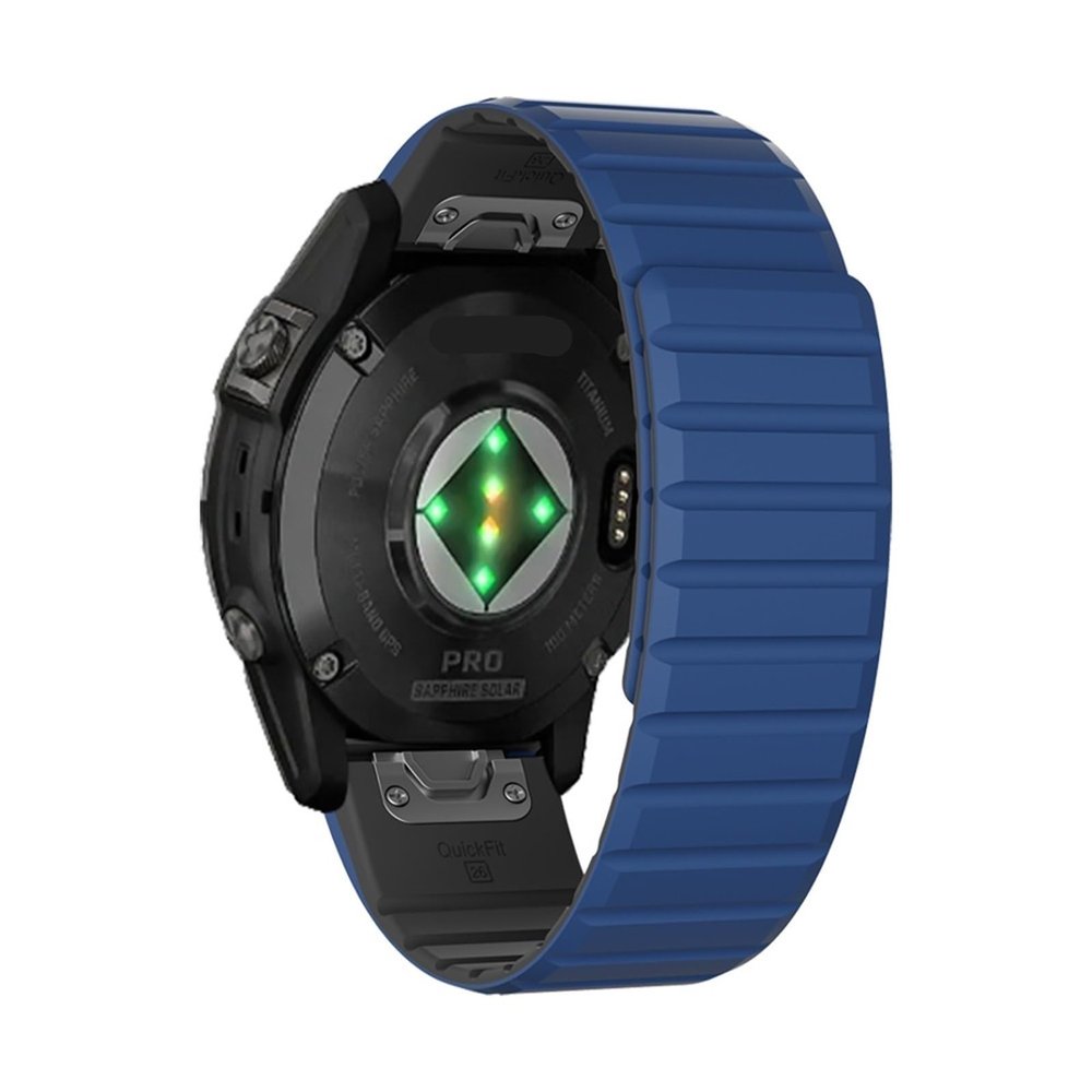 BUDAY For Fenix 8X Bands Fenix 7X Sport 22mm 26mm Watch Strap For Garmin Fenix 7/Fenix 6/Fenix 5/Fenix 6X Pro/Fenix 3/HR/Descent MK1/D2 Delta PX/D2 WatchBands(Dark blue black,26mm)