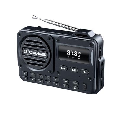 Pocket Radio FM USB-C Charging 2000mAh Rechargeable Excellent Reception Clear Speaker and Headphone Jack,LCD Screen,FM Radio for Walk/Jogging/Gym, Bluetooth/TF(NO AM) (Carbon)
