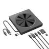 BINGGA Fast Speed External DVDs Drives USB3.0 Type C CDs Burners Featuring 4 USB Port and SDTF Card Readers view 2