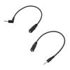 2.5mm Male to 3.5mm Female Aux Stereo Cable Connector Adapter(Elbow) view 2
