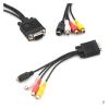 1PC Video Cable Compatible with The PC HDTV Connector Male to S-Video 3 R/CA Jack Female Composite AV TV Out Adapter Converter New view 2