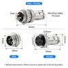 100 Sets GX16 16MM Aviation Connector Kit - 5 Pin Metal Male/Female Panel Mount Adapter Plug Socket Set for Industrial Electronics(GX16 Nut 100 Sets,5P) view 3