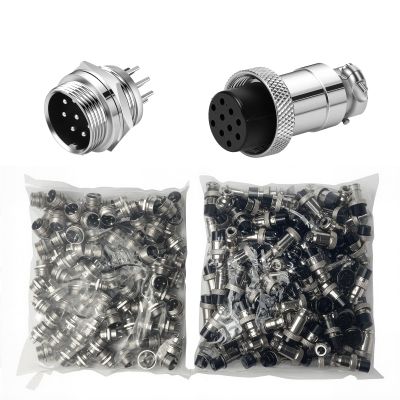 100 Sets GX16 16MM Aviation Connector Kit - 10 Pin Metal Male/Female Panel Mount Adapter Plug Socket Set for Industrial Electronics(GX16 Nut 100 Sets,10P)