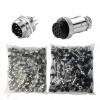 100 Sets GX16 16MM Aviation Connector Kit - 10 Pin Metal Male/Female Panel Mount Adapter Plug Socket Set for Industrial Electronics(GX16 Nut 100 Sets,10P) view 1