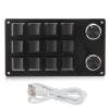 12 Key Programmable Gaming PC Keyboard with Adjustment Knob, One Handed Macro Mechanical DIY Keypad for Office Lab, Suitable for, Vista OS X (All Black) view 1