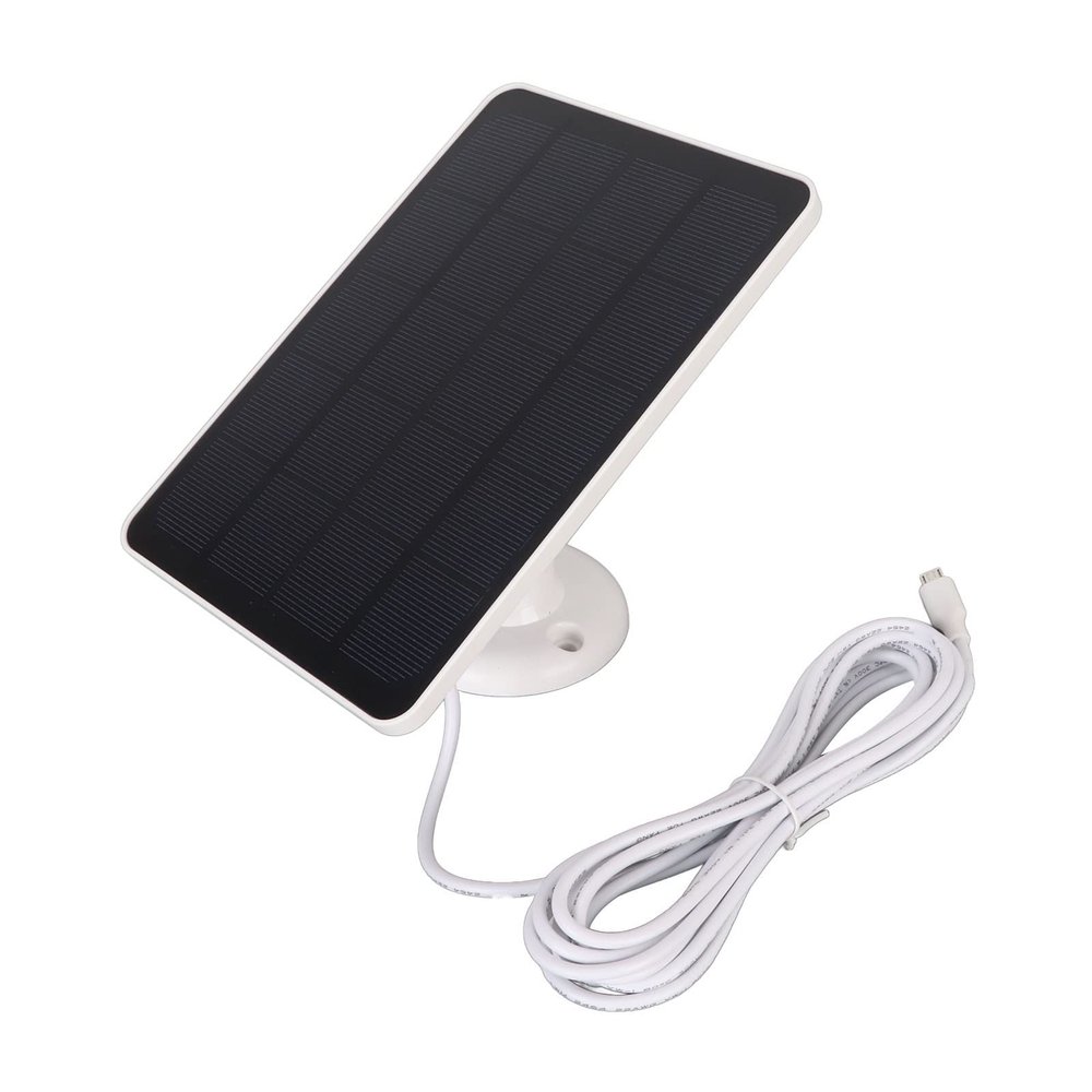 SUNGOOYUE 4W Solar Panel Camera with 360 Adjustable Bracket, ABS Monocrystalline Silicon, USB C 9.84ft Charging Cable, Plug and Play, IP65 Outdoor Panel for Direct Sunlight