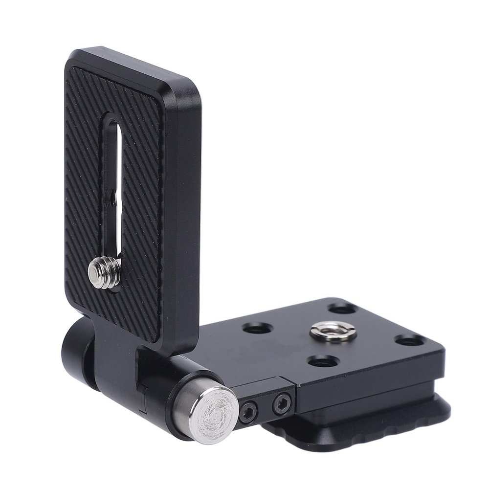Acouto Foldable L Shaped Quick Release Plate Camera L Bracket Vertical Horizontal Switching with 1/4 Inch Screw for DSLR Camera
