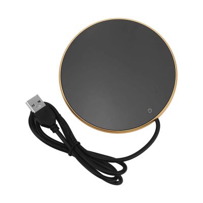 55C Smart Constant Temperature Coaster Mug Warmer, Compact USB Candle Warmer, Tempered Glass Panel, Auto Power Off, for Home Office Outing, Smart Temperature Settings in High (2)