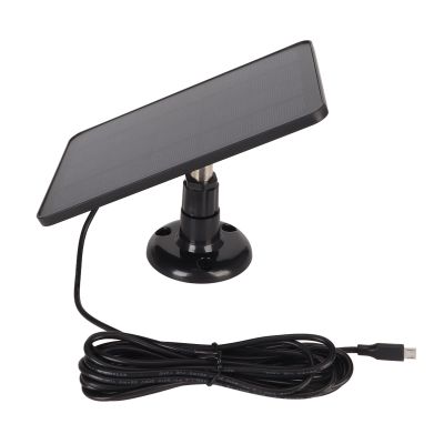 SUNGOOYUE 4W Solar Panel Camera with 360 Adjustable Bracket, ABS Monocrystalline Silicon, USB C 9.84ft Charging Cable, Plug and Play, IP65 Outdoor Panel for Direct Sunlight