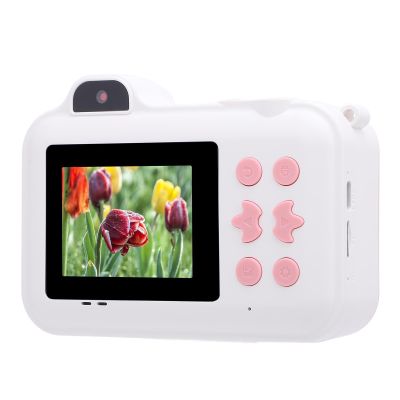 AUNMAS Kids Camera Instant Print, Selfie Digital Camera with Flash Portable Travel Print Camera for Toddler Boys Girls (Pink and White)