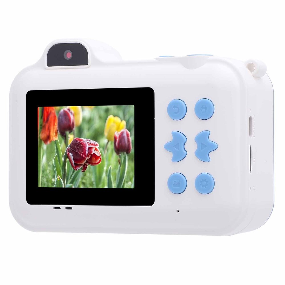 AUNMAS Kids Camera Instant Print, Selfie Digital Camera with Flash Portable Travel Print Camera for Toddler Boys Girls (Blue White)
