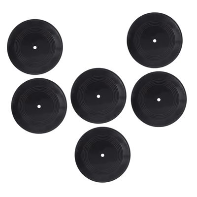 HOMOCONO 6pcs Retro Vinyl Record Wall Decor Ornaments for Music Themed Parties Vintage Wall Art for Restaurants and Cafes Unique Interior Decoration for Vibes