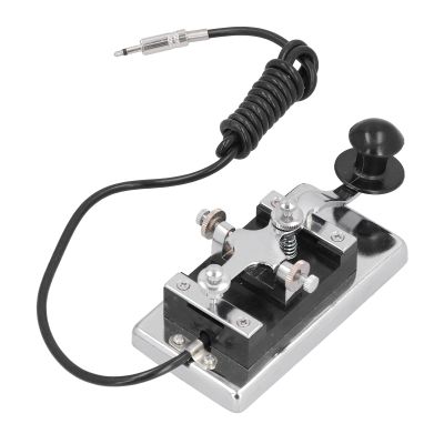 Morse Code CW Telegraph Hand Heavy Key Short Radio Teaching Aids HY K4 for Students Teachers Hobbyists