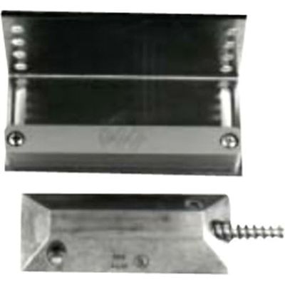 4532L Floor Mount Miniature Overhead Door Switch Set, L-Bracket, 2-1/2" Gap, 10W, 200VDC, 0.50A, Closed Loop, N/O, and 36" Armored Cable, Aluminum