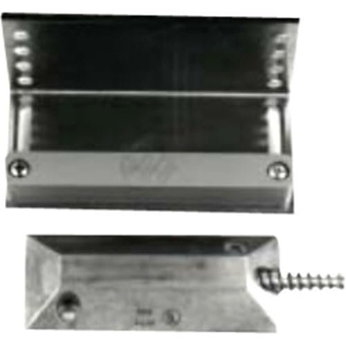 4532L Floor Mount Miniature Overhead Door Switch Set, L-Bracket, 2-1/2" Gap, 10W, 200VDC, 0.50A, Closed Loop, N/O, and 36" Armored Cable, Aluminum
