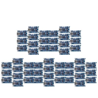 10-50pcs Type-C USB C 5V 1A 18650 tp4056 Lithium Charger Module Charging Protection Dual Functions (Color: 50Pcs)