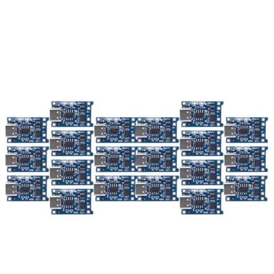 10-50pcs Type-C USB C 5V 1A 18650 tp4056 Lithium Charger Module Charging Protection Dual Functions (Color: 20Pcs)