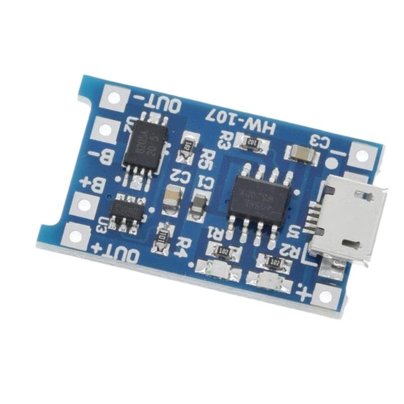 10pcs 5V 1A 18650 TP4056 Lithium Charger Module Charging Protection Dual Functions 1A Li-ion (Color: 18650 Micro)
