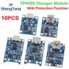 10pcs 5V 1A 18650 TP4056 Lithium Charger Module Charging Protection Dual Functions 1A Li-ion (Color: 18650 Micro) view 3