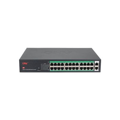 26-Port Gigabit Uplink PoE Switch 24*10/100Mbps 2*10/100/1000M Uplink RJ45 Ports Support IEEE802.3af/at PoE Standard Smart PoE Switch