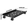 PLCPDM Adjustable CPU Stand Ventilated Computer Tower Stand PC Tower Stand with 4 Wheel Fit for PC Under Desk Holder view 4
