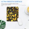 Square Waterproof Mouse Pad Non Slip Rubber Base MousePads Yellow Flowers Butterflies Printed Washable Mouse Mat for E-Sports Gaming Offices view 4