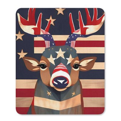 Square Waterproof Mouse Pad Non Slip Rubber Base MousePads Americana Flag Deer Printed Washable Mouse Mat for E-Sports Gaming Offices
