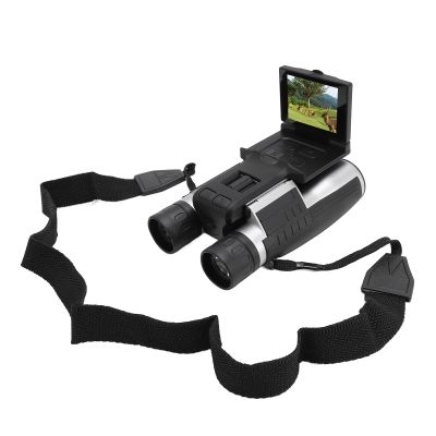 12x32 Binoculars with Camera 2.4in Display 48MP 2.5K Video Photo Recorder 8X Digital Zoom Digital Binoculars for Bird Watching with Storage Card (64GB)