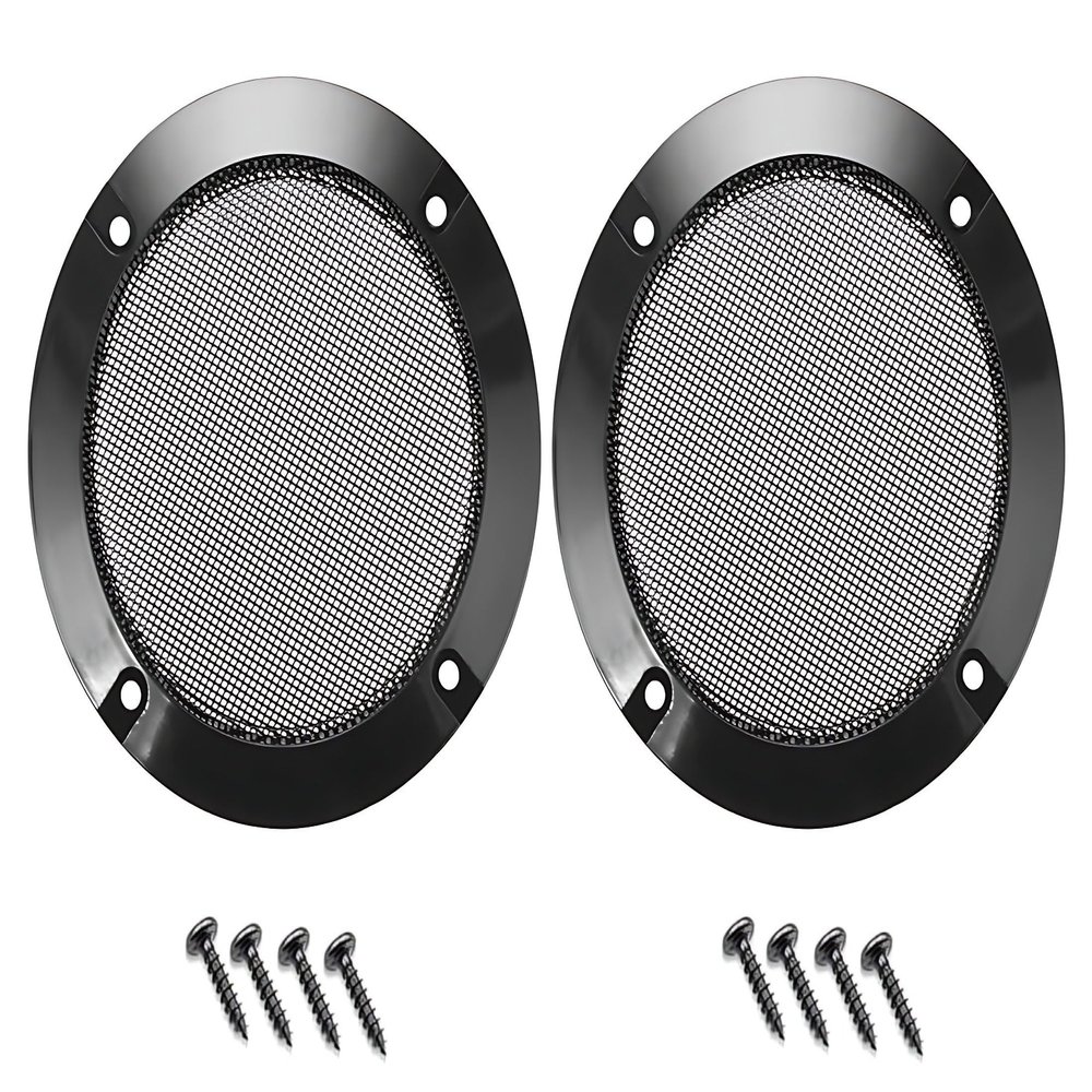 2Pcs Speaker Grill Mesh, 4in 124mm Speaker Cover Woofer Circle Grille Guard Auto Subwoofer Speaker Grille