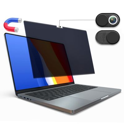 Magnetic Privacy Screen for MacBook Air 13 inch (2022-2025 M2-M4 Max), Anti-Glare, Blue Light Protector, Scratch Resistant, Removable Laptop Filter Private Shield & Webcam Cover