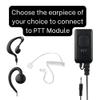 VOICEPING Flex USB C Earpiece with PTT Button and Mic for MS Teams, Zello, and Other Walkie Talkie Apps on Android/iOS Smartphone. Sample Pack view 2