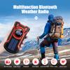 Emergency Radio Hand Crank Solar 5000mAh, IP65 Waterproof Dustproof Bluetooth 5.3 Portable AM/FM/NOAA Weather Alert Radio with Flashlight, Phone Charger, SOS, Headphone Jack- (Red) view 4