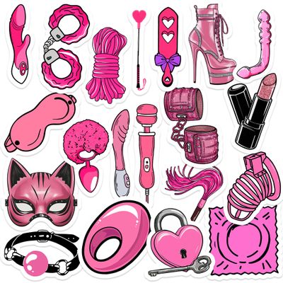 20pcs Sexy Stickers for Adults Dirty, BDSM Stickers for Women Men, Hot Girl Waterproof Vinyl Decals for Laptop Water Bottles Scrapbook Phone Skateboard Bike Car Luggage