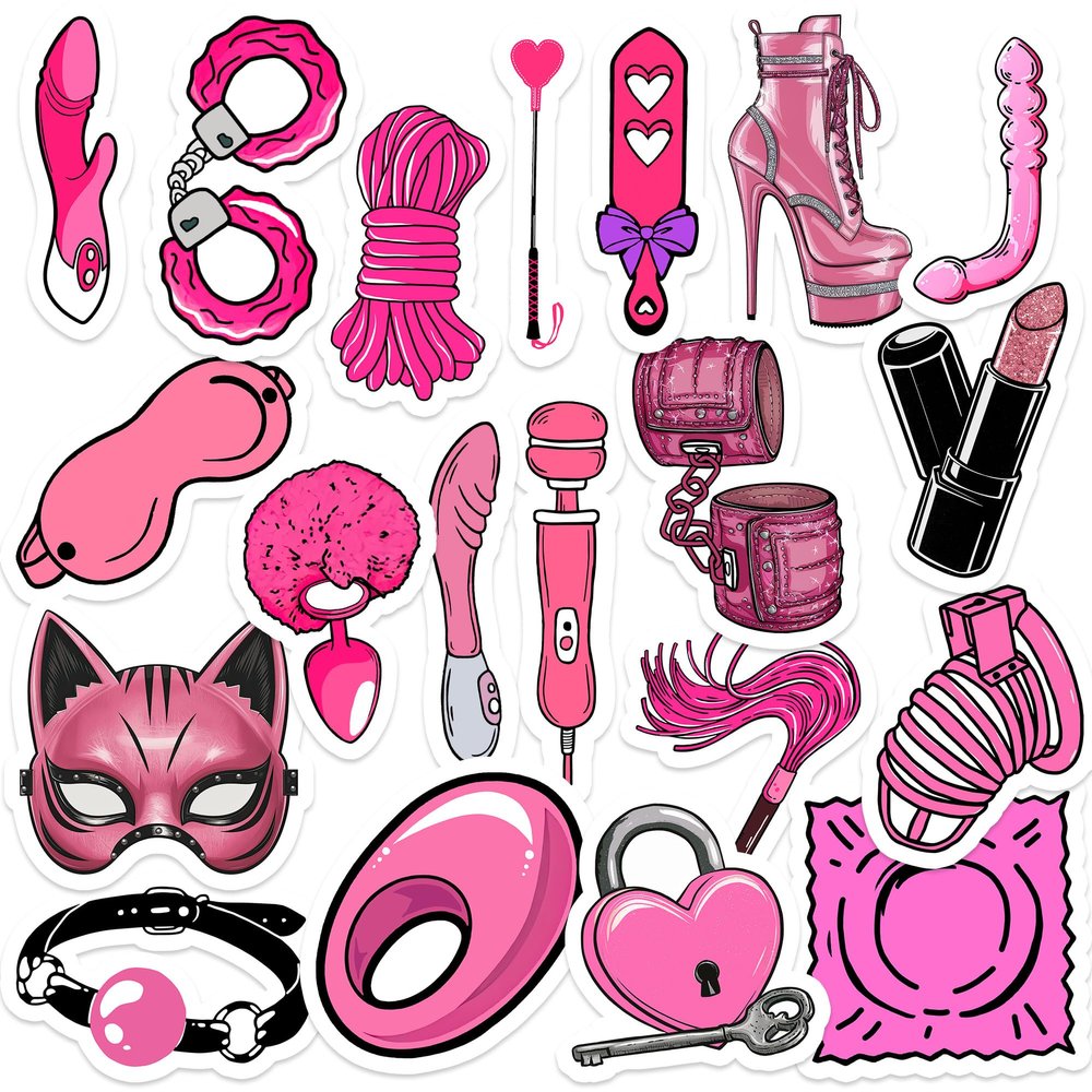 20pcs Sexy Stickers for Adults Dirty, BDSM Stickers for Women Men, Hot Girl Waterproof Vinyl Decals for Laptop Water Bottles Scrapbook Phone Skateboard Bike Car Luggage